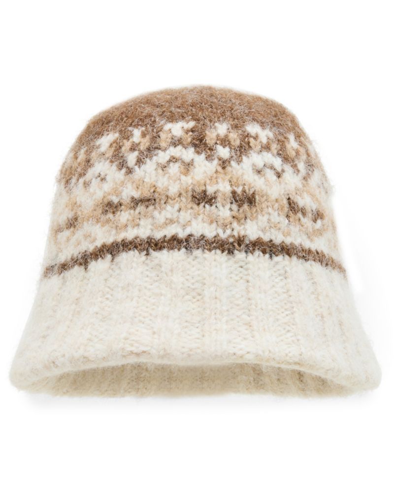 Fair Isle Knit Bucket Hat