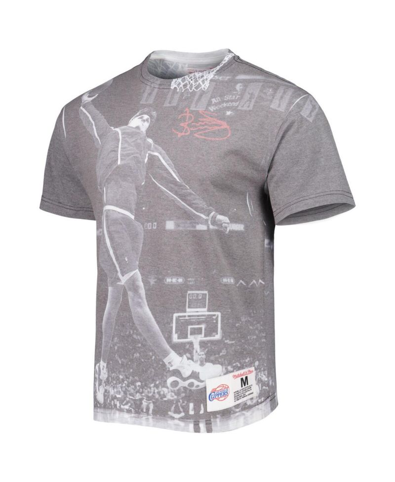 Men's Brent Barry Gray LA Clippers Above The Rim Sublimated T-shirt