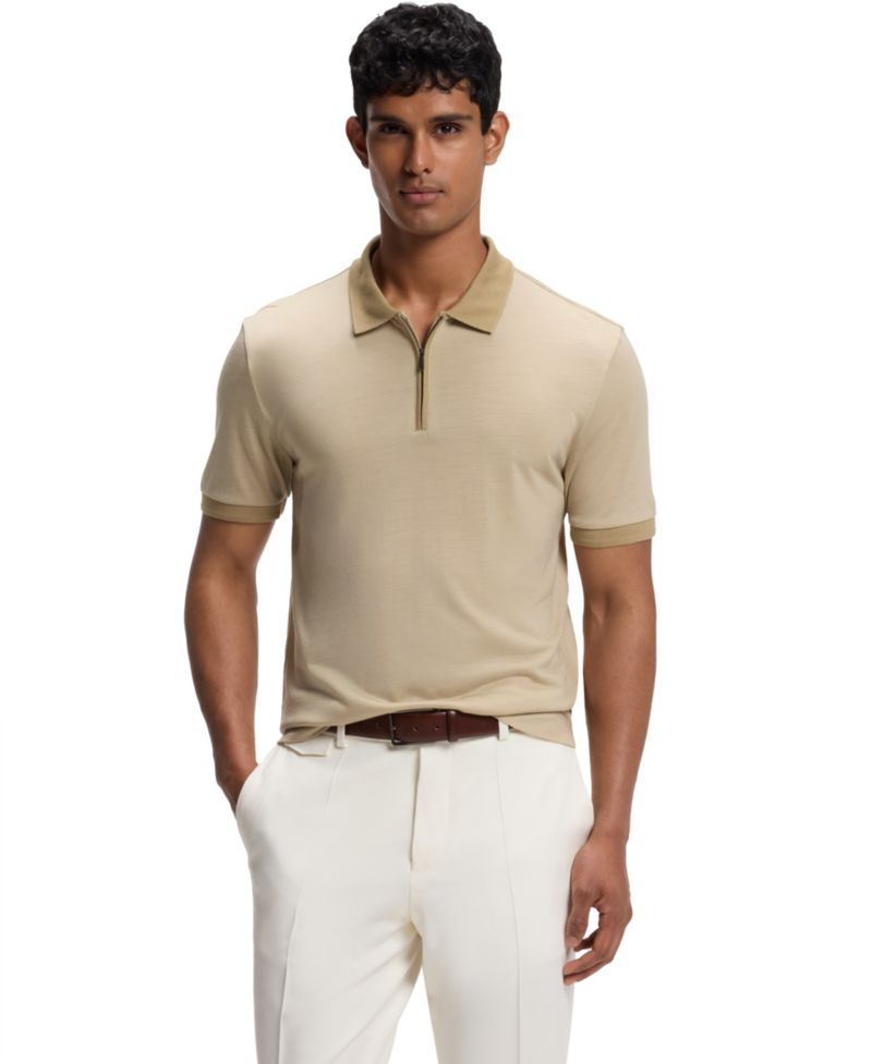 Men's Wool Regular-Fit Polo Shirt