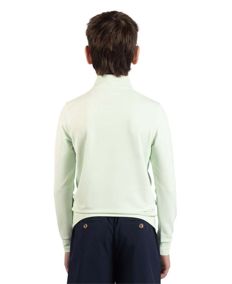 Micro Grid Textured Performance Quarter Zip