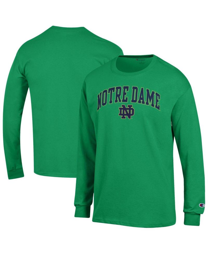 Men's Notre Dame Fighting Irish Arch Over Logo Long-Sleeve Crewneck T-Shirt