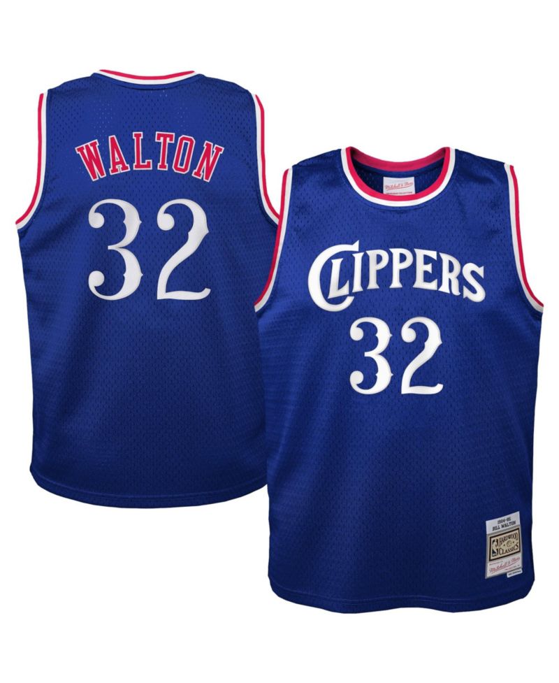 Big Boys and Girls Bill Walton Royal LA Clippers 1984/85 Hardwood Classics Swingman Jersey