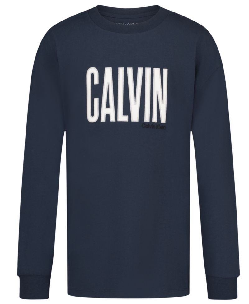 Boys' 8-20 Cotton Drop-Shoulder Patched Applique T-Shirt