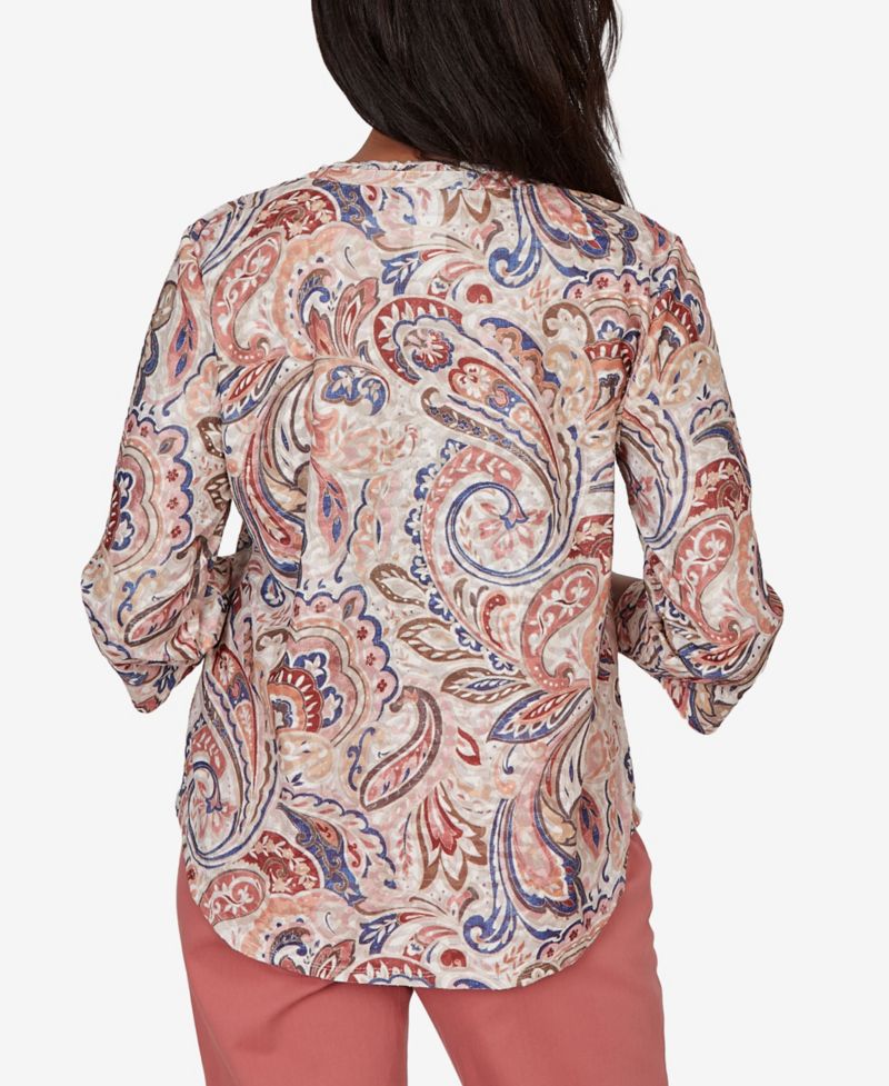 Women's Camden Market Paisley Split Neck Knit Top