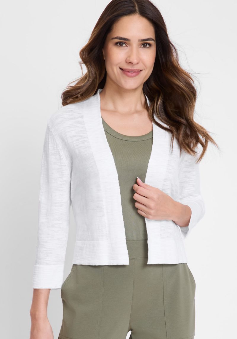 Women's Cropped Cardigan with Waist Tie