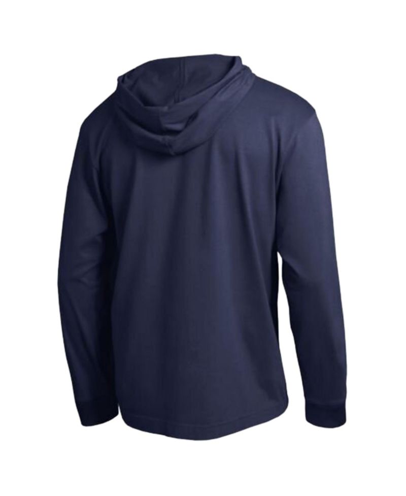 Men's Navy Michigan Wolverines Tonal All-Star Long Sleeve Hooded T-Shirt