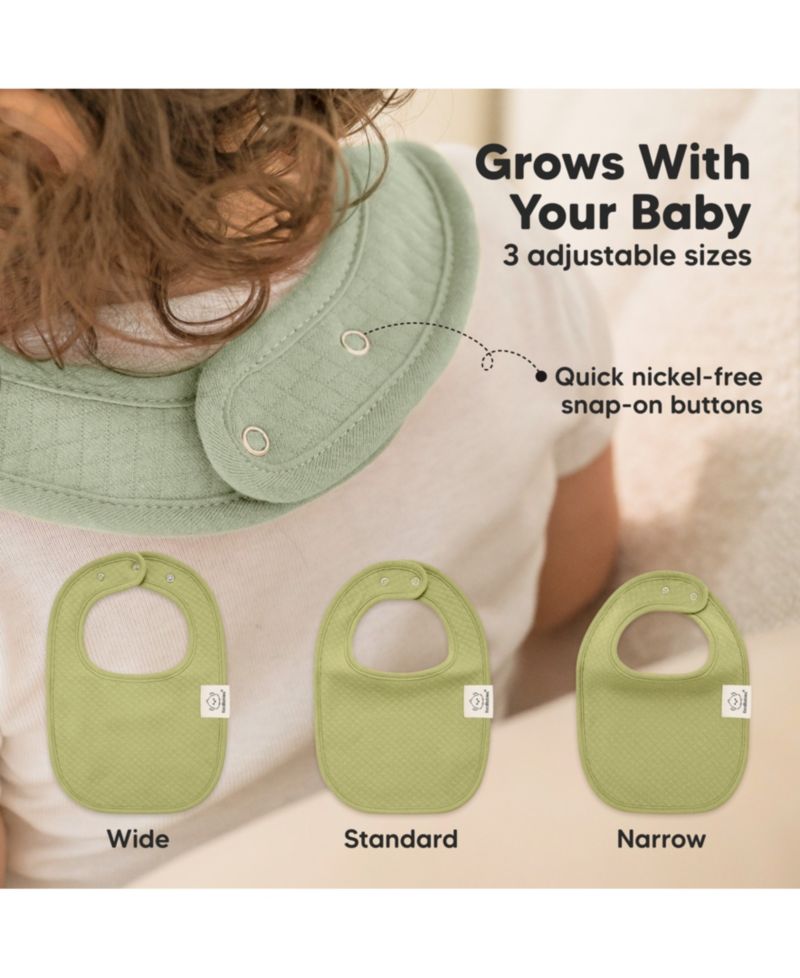 8pk Quin Baby Bibs for Drooling and Teething, Cotton Drool Bibs, Newborn Baby Boys, Baby Girls Bibs