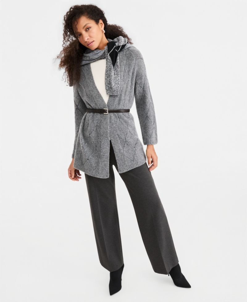 Women's Emmmoli Oversized Sequin-Adorned Shawl-Collar Cardigan