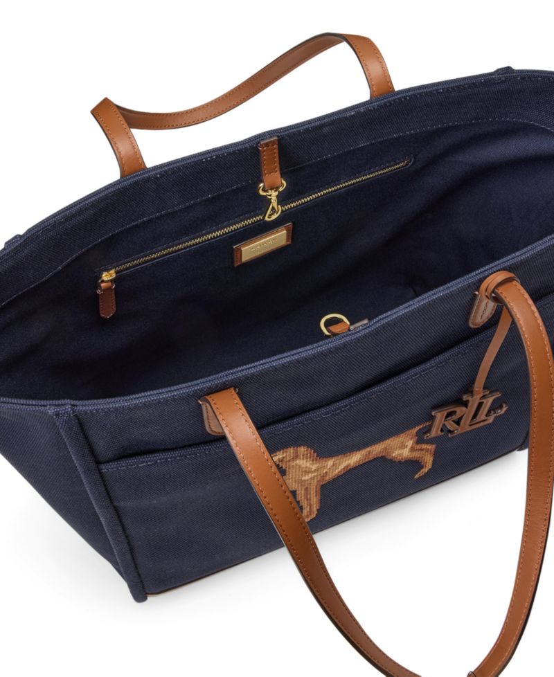 Cameryn Dog Embroidered Extra-Large Tote Bag