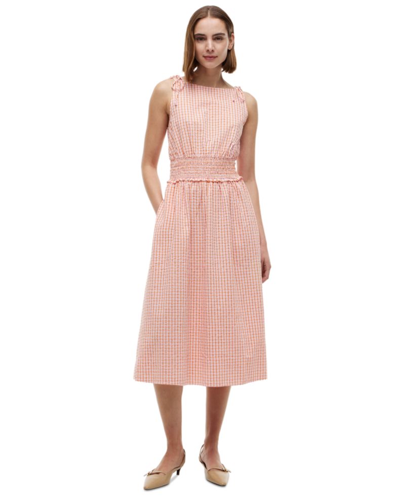 Women's Seersucker Sleeveless Cotton Dress