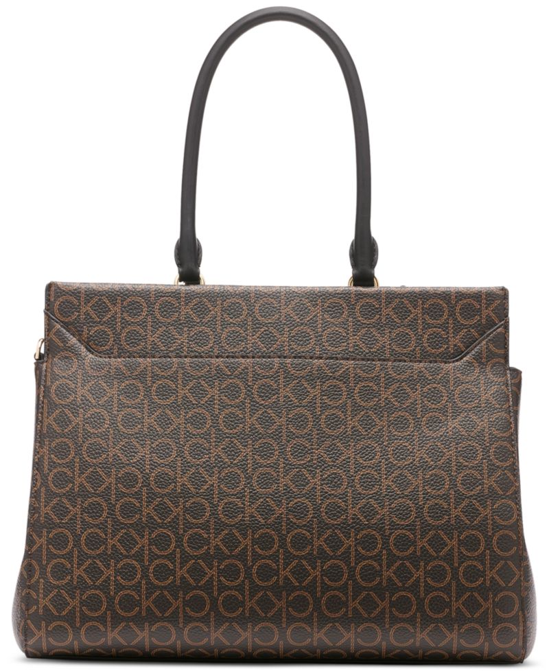 Becky Signature Triple Compartment Turnlock Convertible Tote