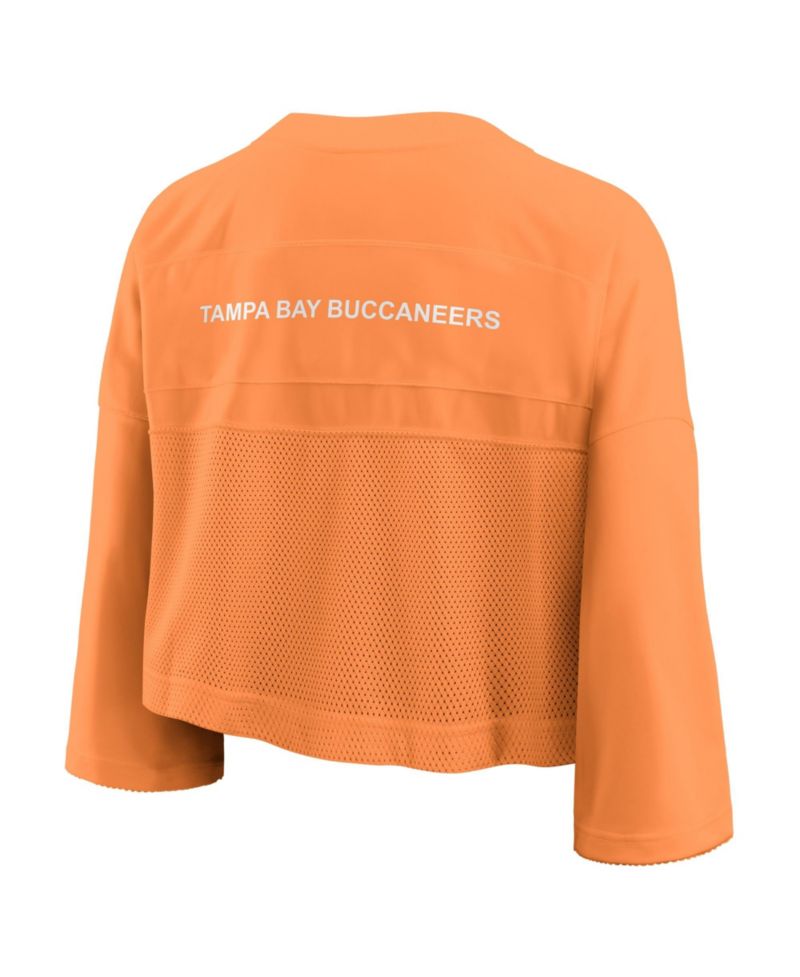 Women's Orange Tampa Bay Buccaneers Rewind Cropped Mesh Dri-FIT Fashion Jersey
