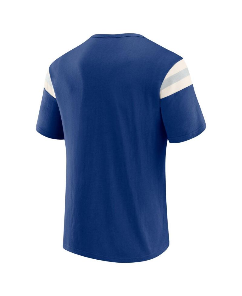 Darius Rucker Collection by Men's Royal Los Angeles Dodgers Distressed Sleeve Stripe T-Shirt
