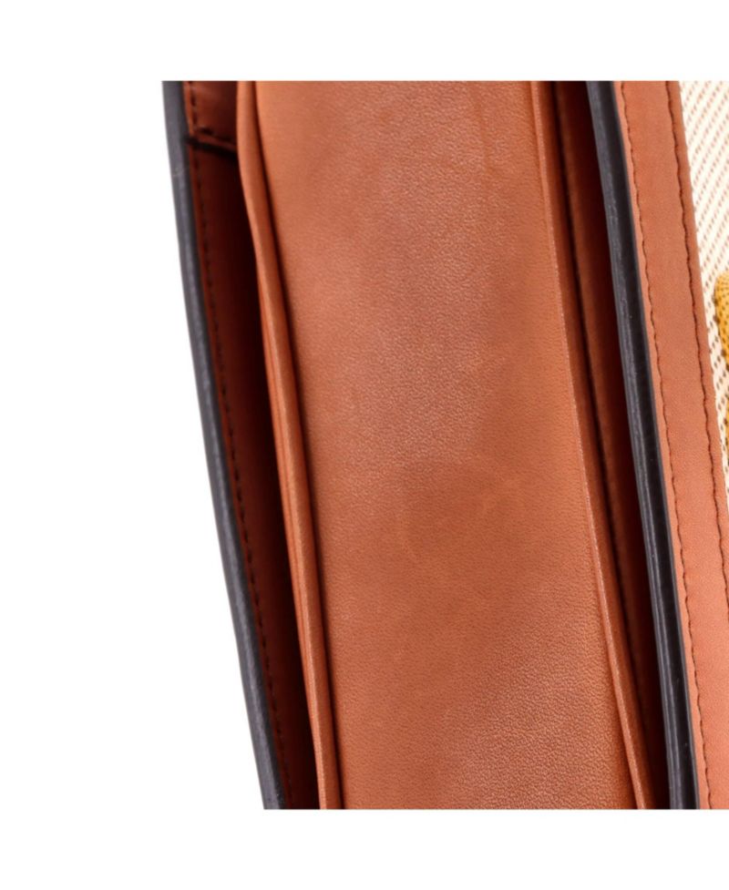 Teen Triomphe Shoulder Bag Canvas with Leather