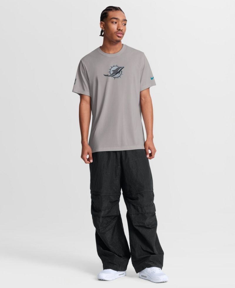 Men's Gray Miami Dolphins Sideline Lead The Charge Legend Dri-FIT T-Shirt