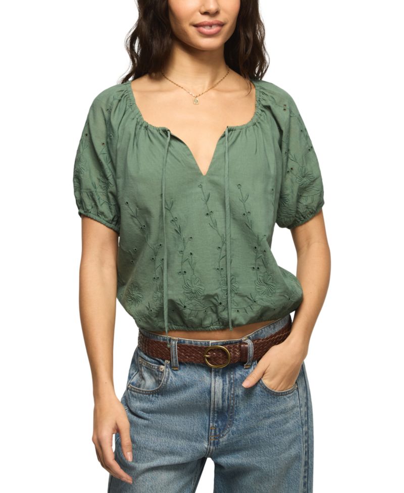 Woman's Short-Sleeve Bubble Top