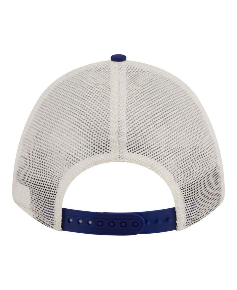 Women's Light Beige/Royal Los Angeles Dodgers Retro 9FORTY M-Crown A-Frame Trucker Adjustable Hat