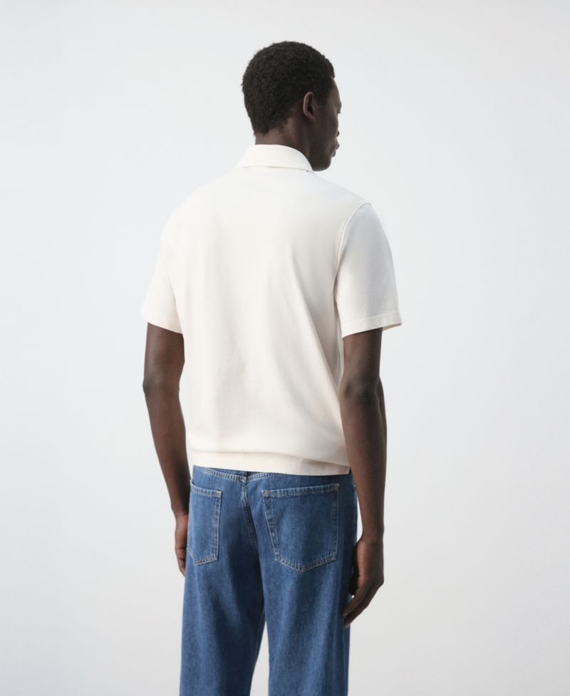 Men's Cotton Fine-Knit Polo Shirt