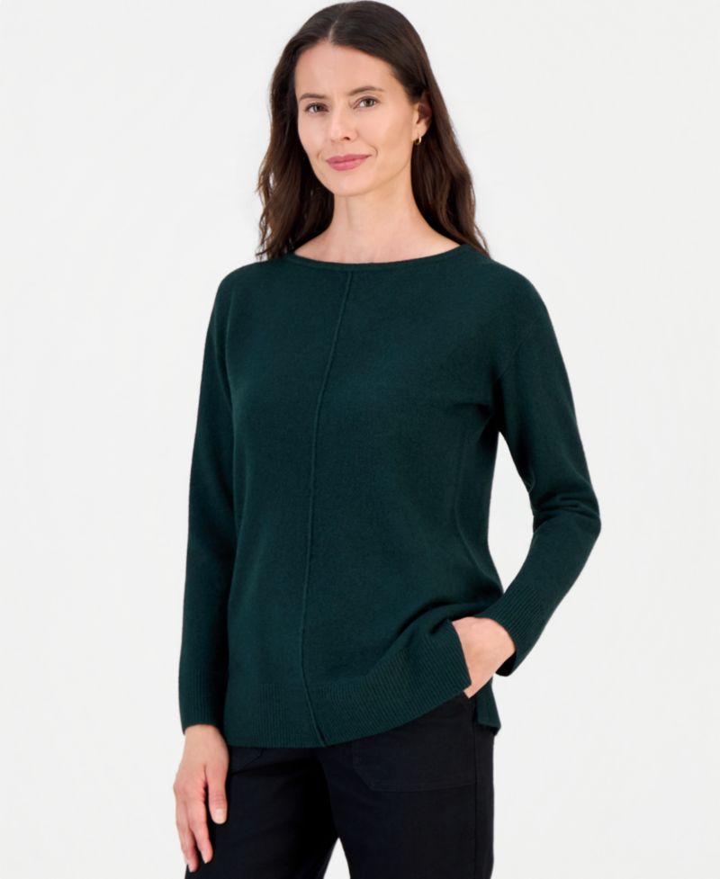 Plus Luxsoft Seamfront Boatneck Tunic Sweater