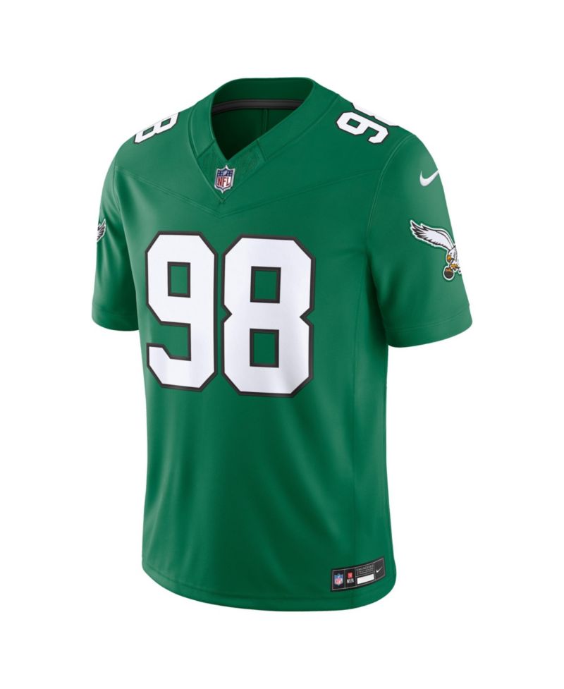 Men's Jalen Carter Kelly Green Philadelphia Eagles Vapor F.U.S.E. Stitched Limited Jersey