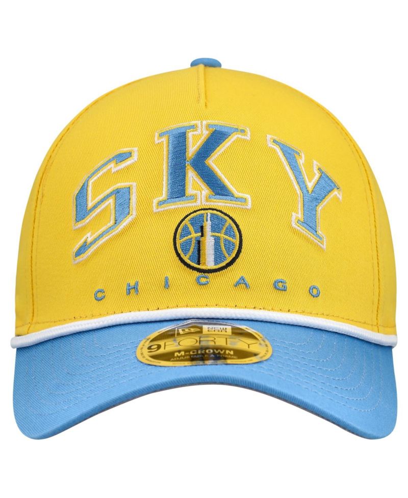 Men's Yellow Chicago Sky Bold Arch COOLERA 9FORTY A-Frame M-Crown Adjustable Hat