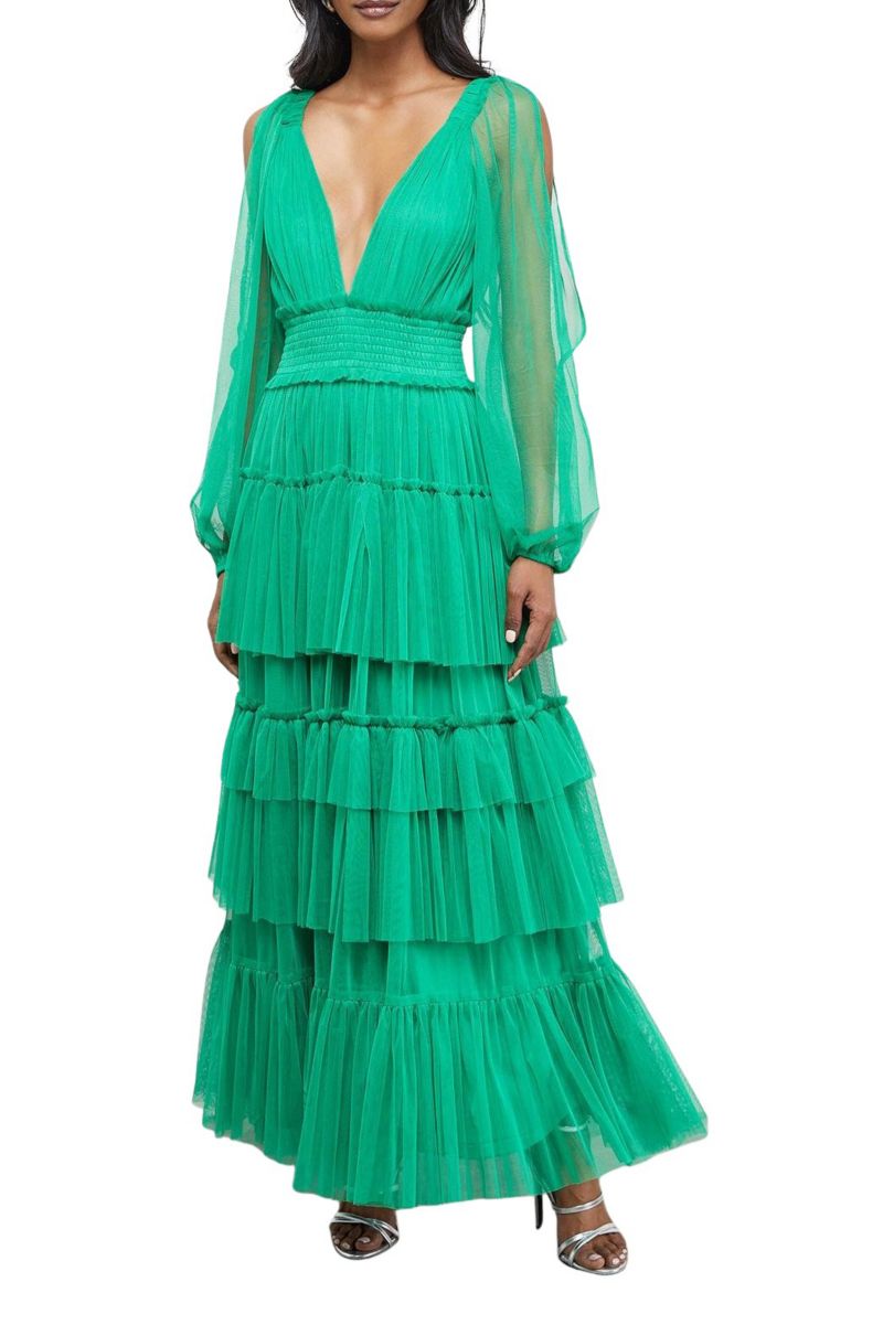 Women's Cinched Waist Maxi Dress