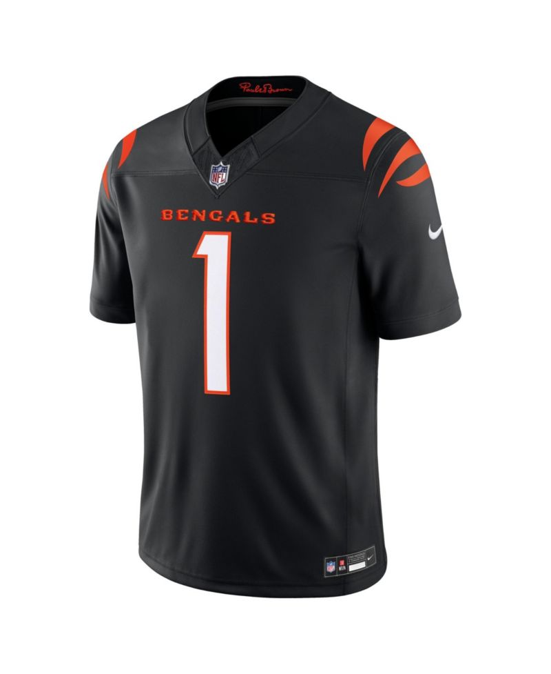 Men's Ja'Marr Chase Black Cincinnati Bengals Vapor F.U.S.E. Stitched Limited Jersey
