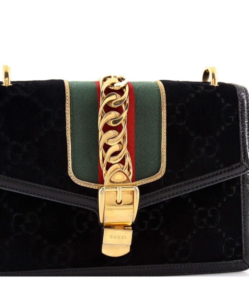 Small Sylvie Shoulder Bag GG Velvet