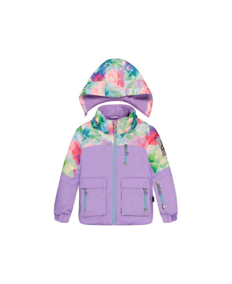 Big Girls (6-14) Two Piece Play Snowsuit Multicolored with A Diamond Pattern
