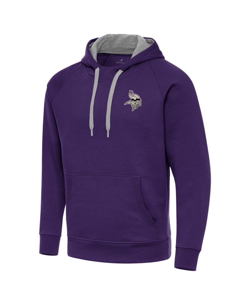 Men's Purple Minnesota Vikings Brushed Carbon Victory Pullover Hoodie