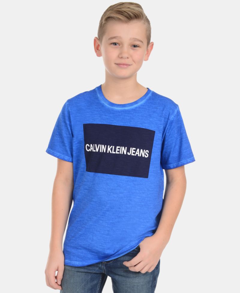 Big Boys color-blocked Logo-Print Cotton T-Shirt