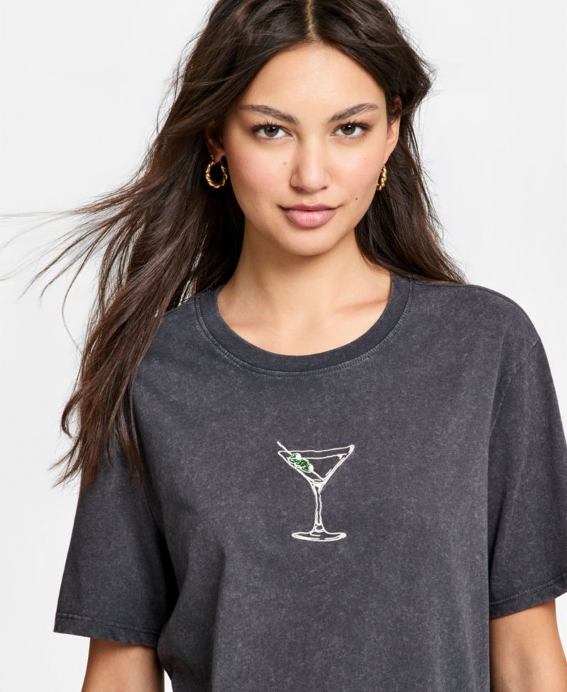 Women's Martini Graphic T-Shirt