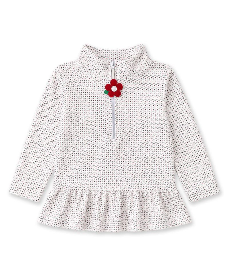 Girls' 4-16 Half-Zip Velour Tunic Sweatshirt