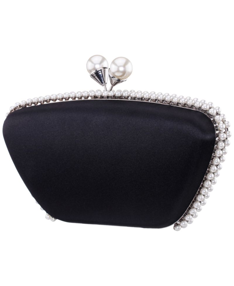 Imitation Pearl Goddess Minaudiere Small Clutch Handbag