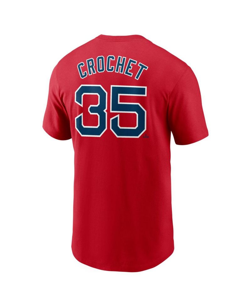 Men's Garrett Crochet Red Boston Red Sox Fuse Name & Number T-Shirt