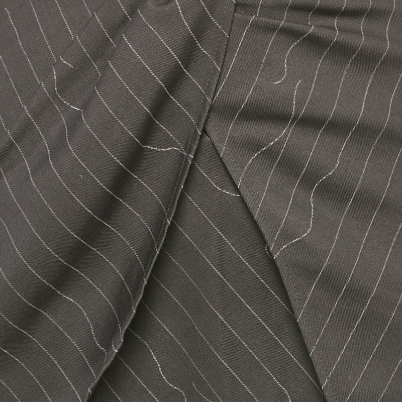 Women's Grey Pinstripe Layered Mini Skirt
