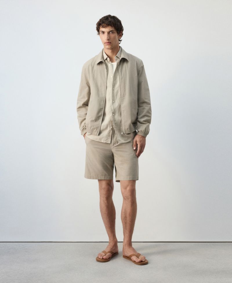 Men's Slim-Fit Micro-Check Bermuda 8.54" InseamShorts