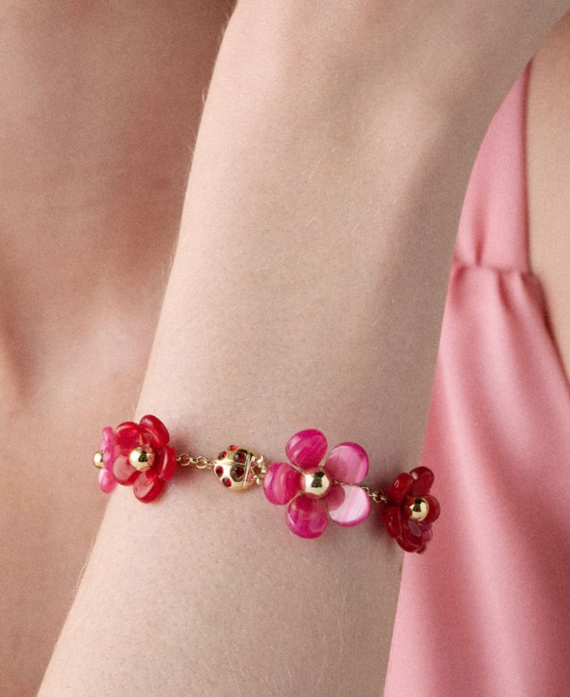 Gold-Tone Summer Daze Flower Scatter Bracelet
