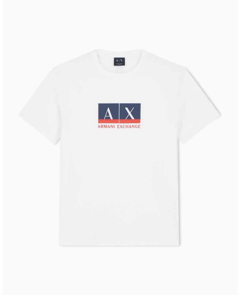 Men's Short Sleeve Metallic Box Logo Slim Fit T-Shirt