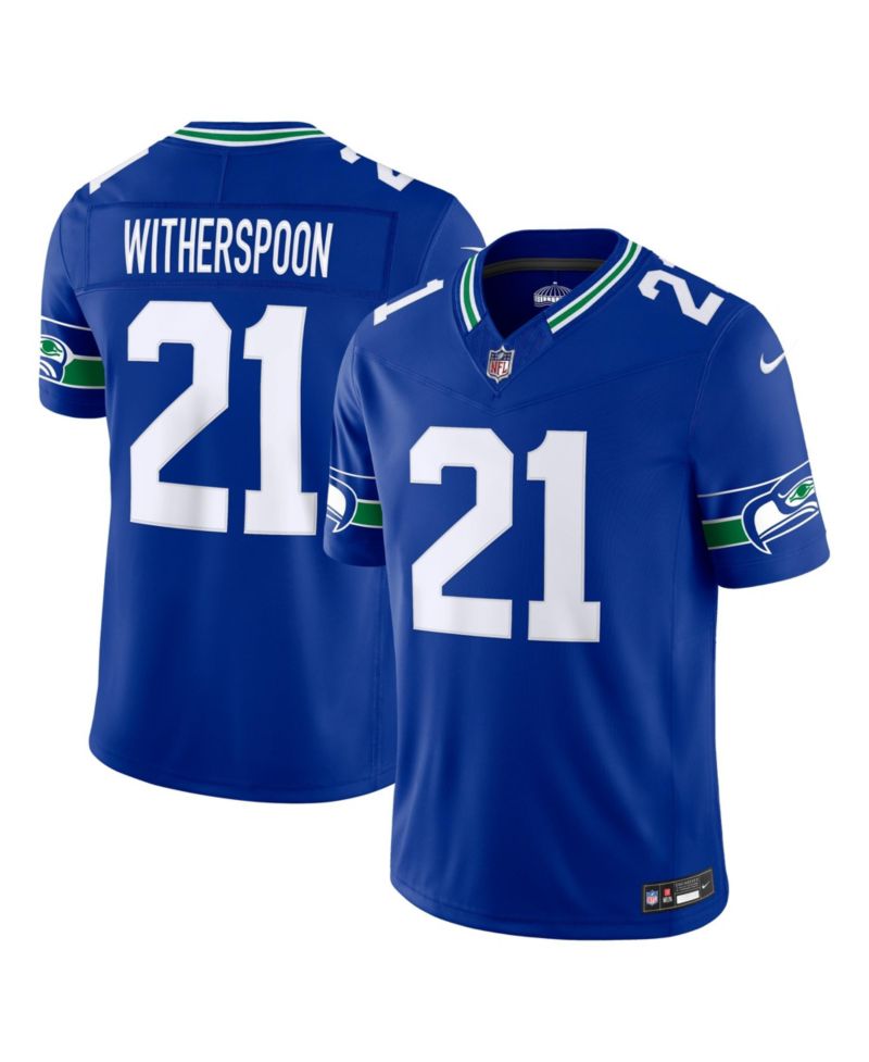 Men's Devon Witherspoon Royal Seattle Seahawks Alternate Vapor F.U.S.E. Stitched Limited Jersey