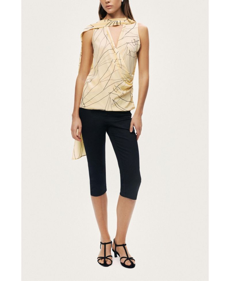 Women's Shawl Detail Blouse