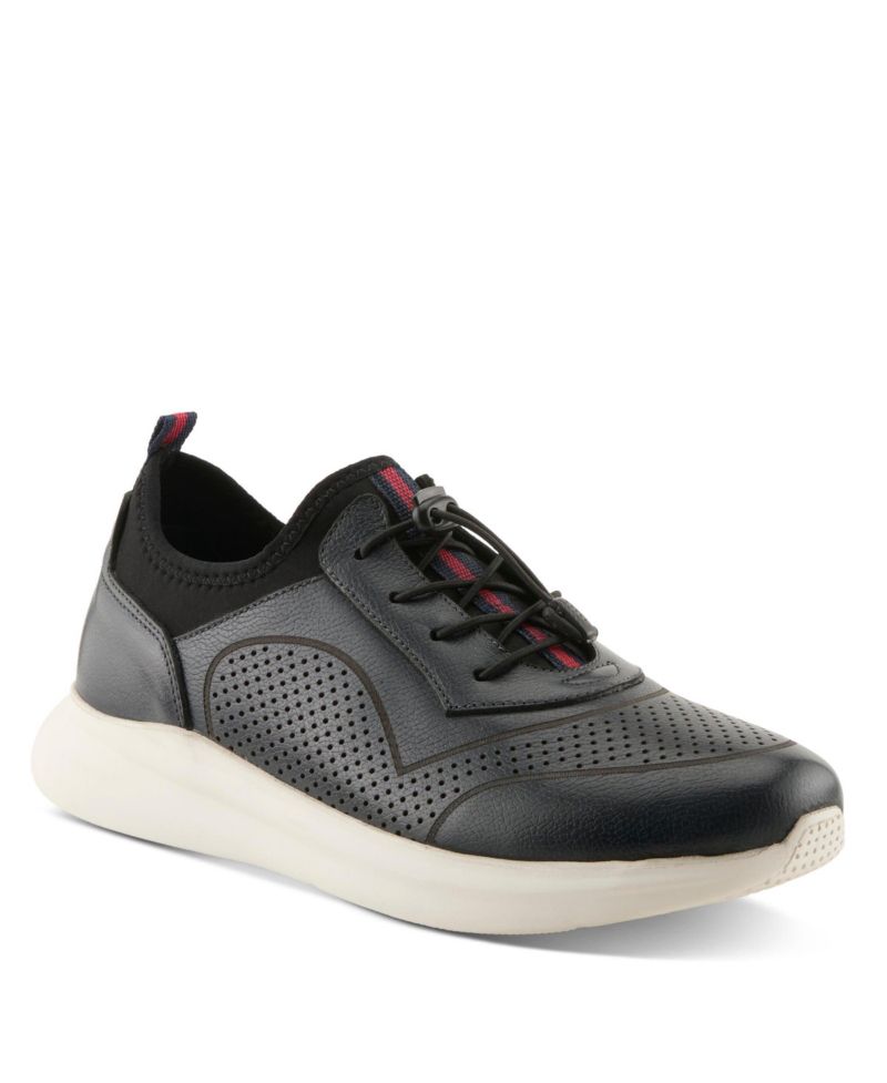 Kriss Men's Fashion Sneaker with Leather Upper