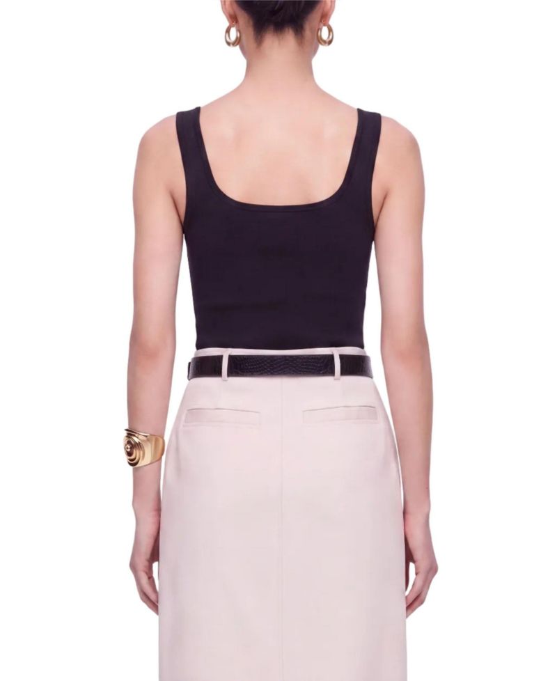 Women's Belted Front-Slit Maxi Skirt