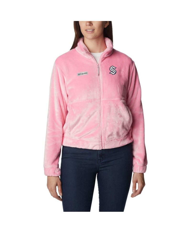 Women's Pink Seattle Kraken Fire Side Full-Zip Jacket