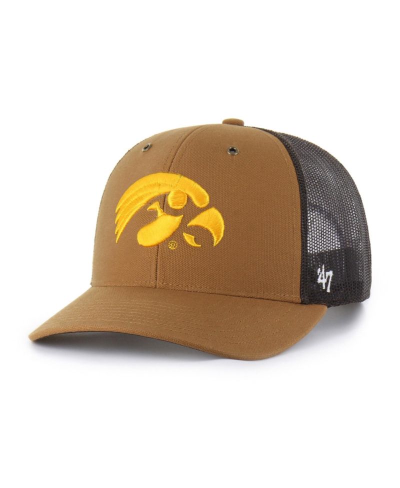 Carhartt x '47 Men's and Women's Brown Iowa Hawkeyes Trucker Adjustable Hat