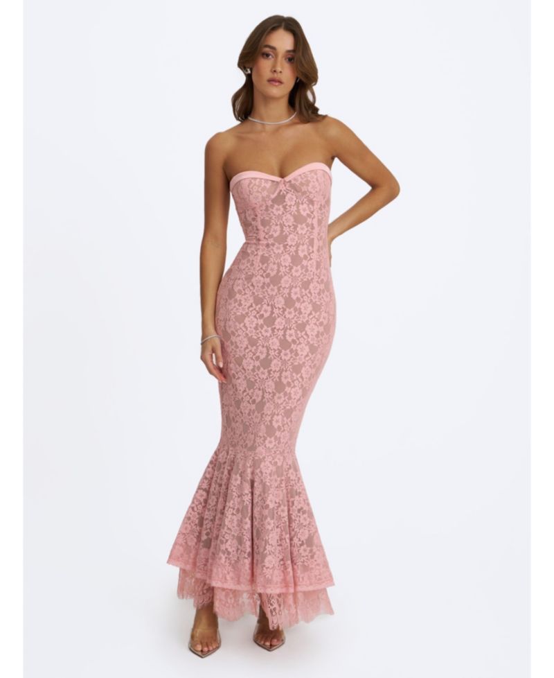 Women's Rosalyn Sweetheart Sleeveless Mermaid Lace Dress