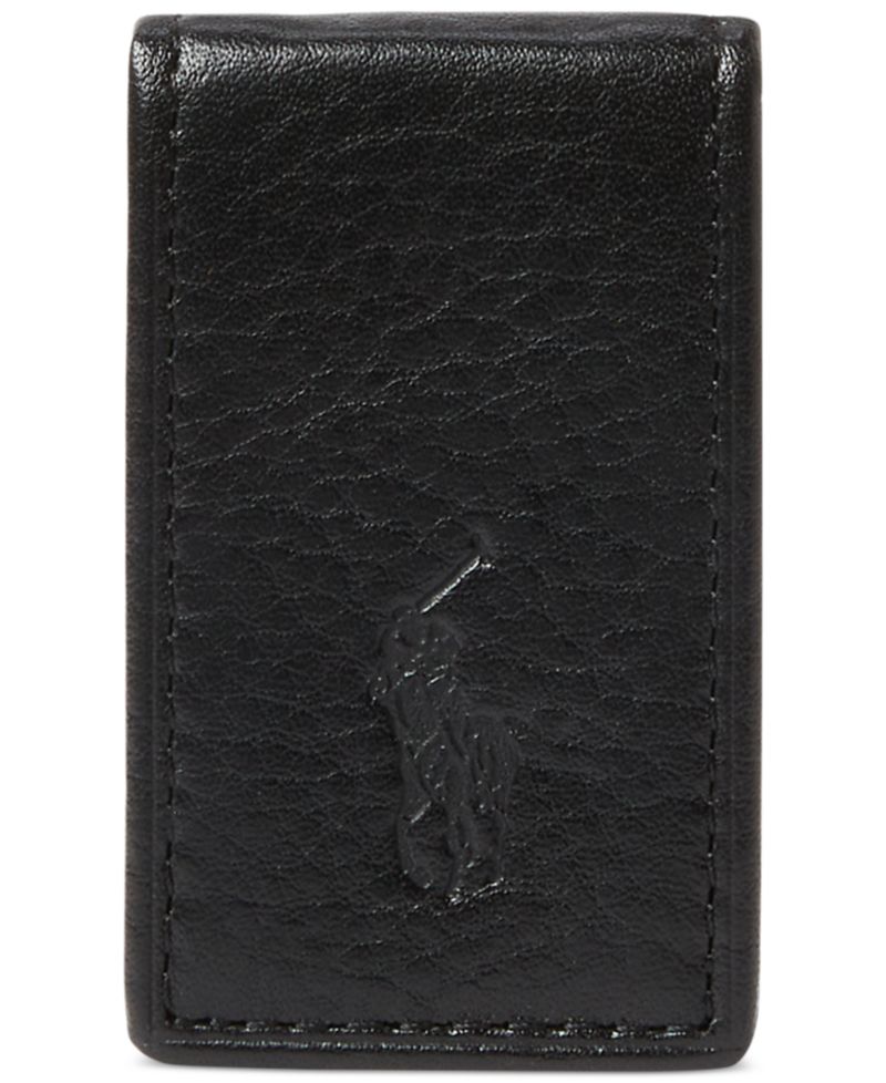 Men's Pebbled Leather Money Clip