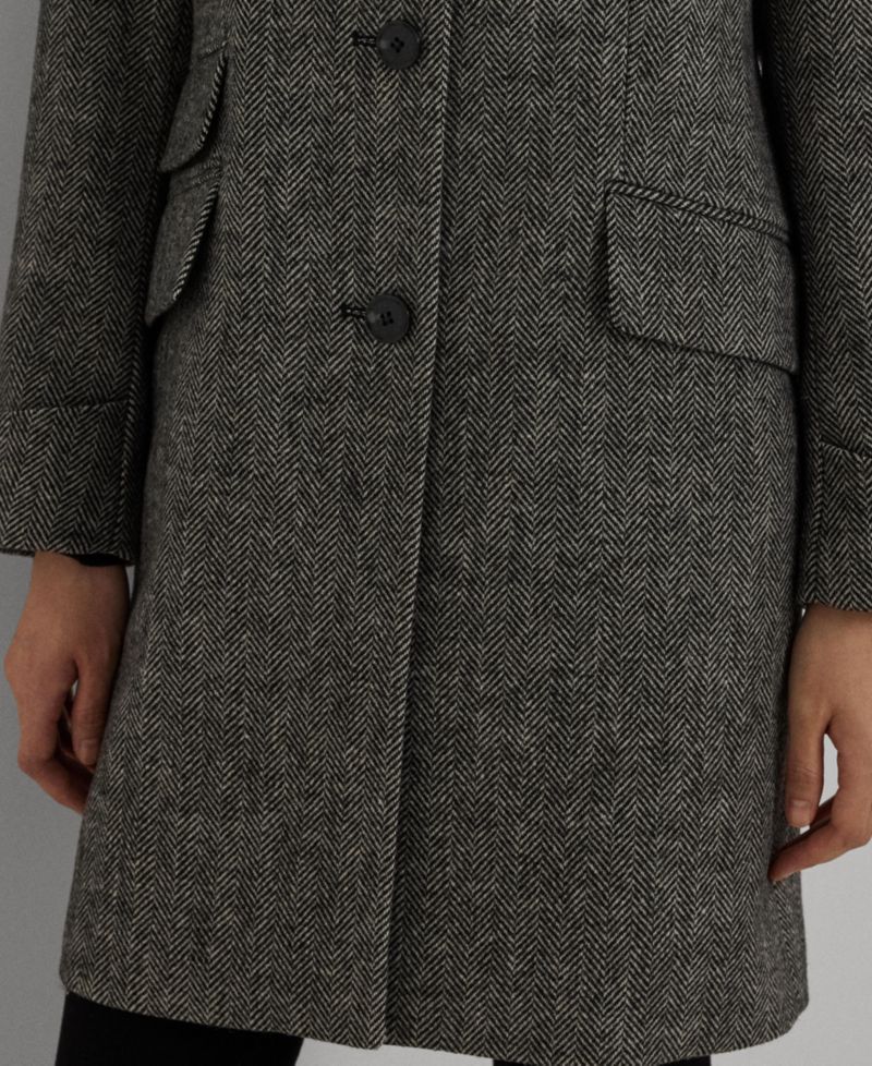 Petite Notched-Collar Walker Coat