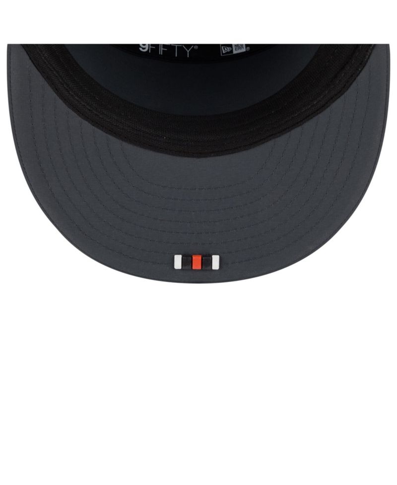 Men's Charcoal Cincinnati Bengals 2025 Sideline Cold Weather Split Panel 9FIFTY Snapback Hat