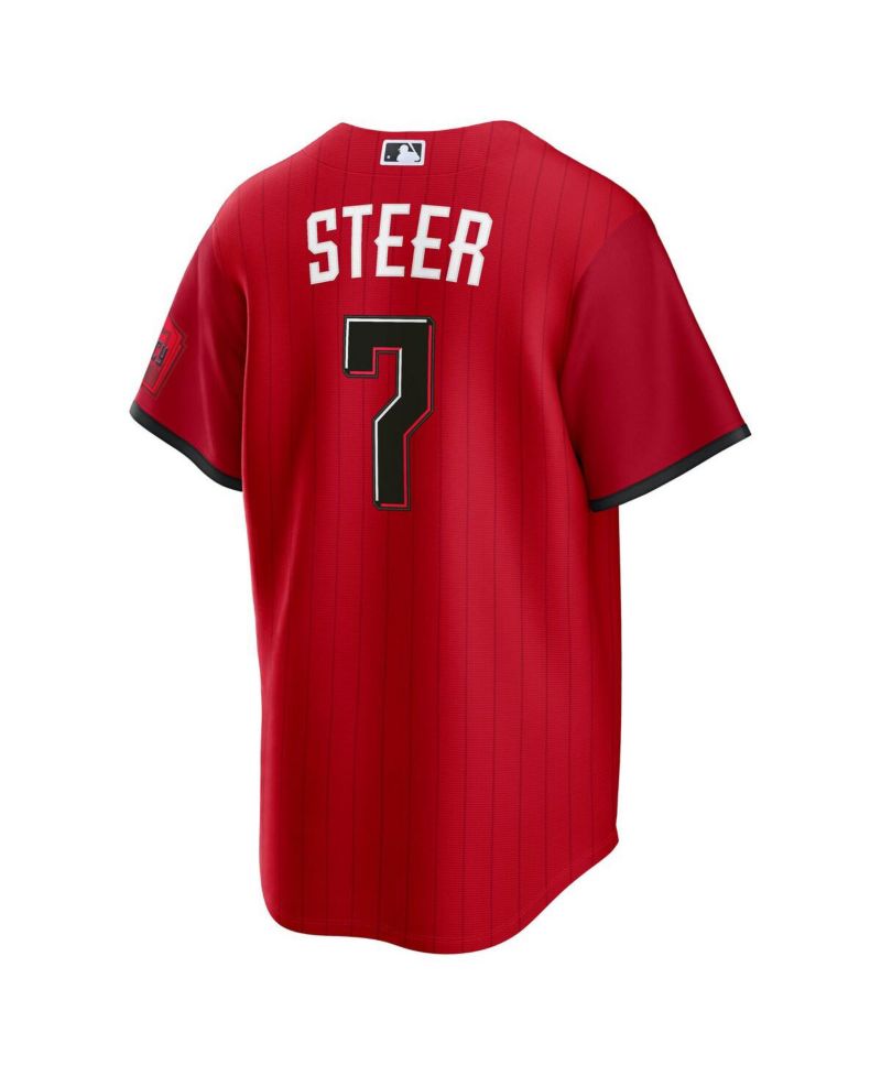 Men's Spencer Steer Red Cincinnati Reds 2026 City Connect Stadium Jersey